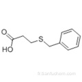 Acide propanoïque, 3 - [(phénylméthyl) thio] - CAS 2899-66-3